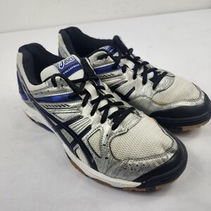 ASICS Women’s 8.5 M Silver Blue Volleyball Athletic Shoes